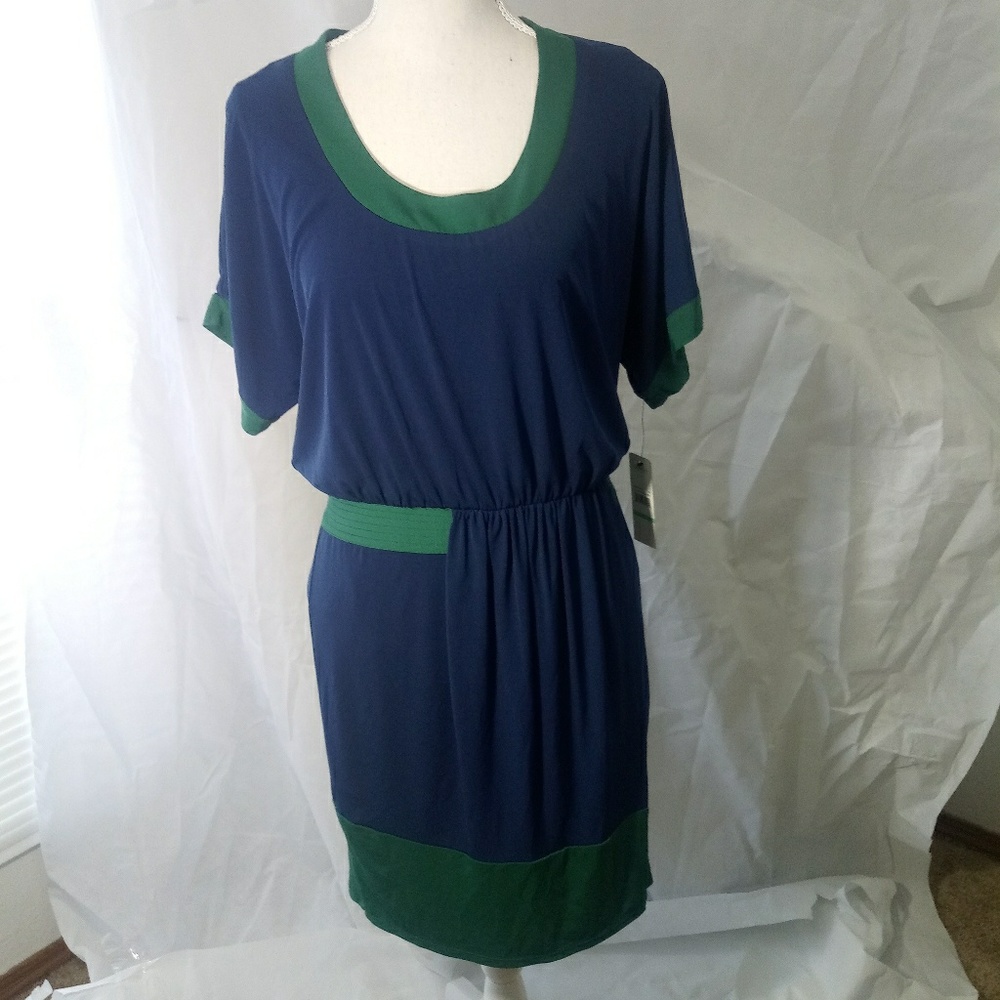 NWT Laundry by Shelli Segal Dress Faux Wrap Sz 8